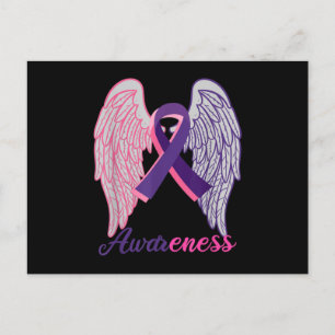 Carte Postale Faire-part Cancer du sein et sensibilisation à la violence do