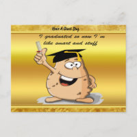 Caractère de pomme de terre avec diplôme