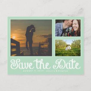 Carte Postale Faire-part Carton de collage pour annoncer la date de mariage