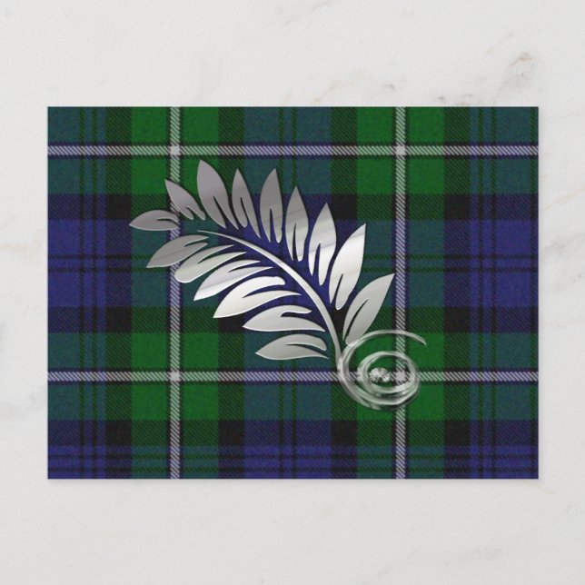 Carte Postale Faire-part Carton de sauvegarde de date de Forbes Plaid & Fer (Devant)