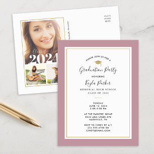 Carte Postale Faire-part Carton d'invitation à une soirée de remise de dipl
