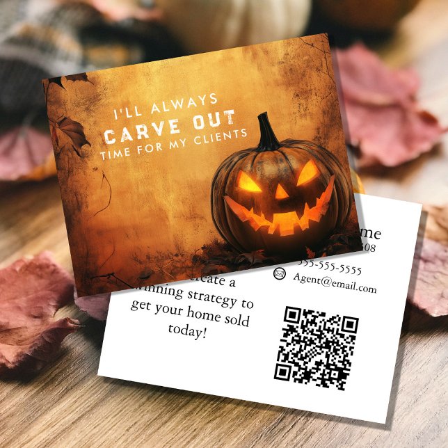 Carte Postale Faire-part Carve Out Time Pumpkin Referral Program (Créateur téléchargé)