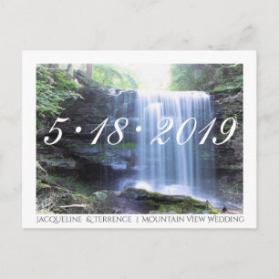 Carte Postale Faire-part Cascade de Mountain View  Sauvegarder la date