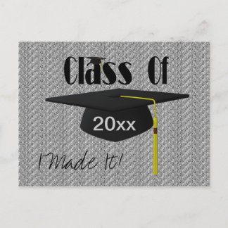 Carte Postale Faire-part Casquette De Diplôme Et Tassel Je L'Ai Fait Drôle 