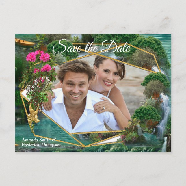 Carte Postale Faire-part Célébration au lac Fantastique Magique (Devant)