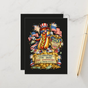 Carte Postale Faire-part Célébration du 250e anniversaire de l'indépendance