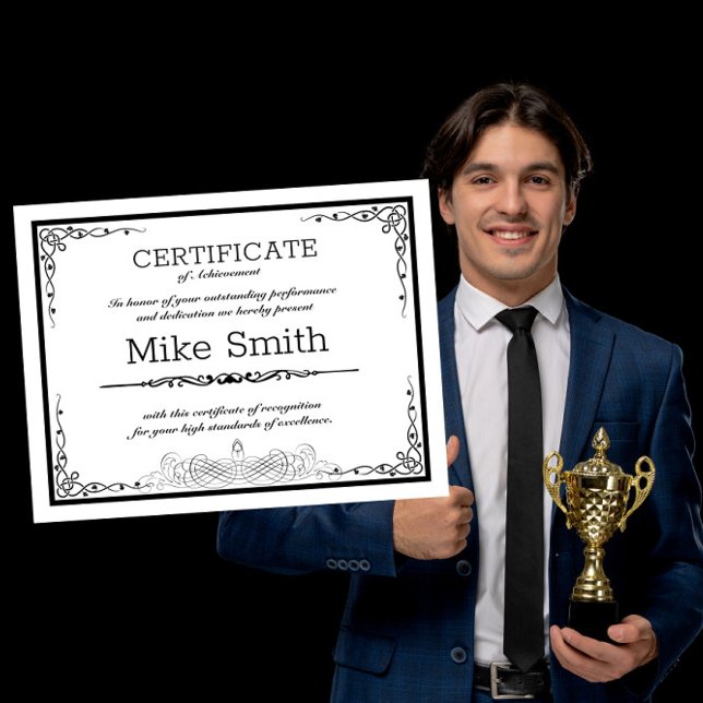 Carte Postale Faire-part Certificat pour toute entreprise (Créateur téléchargé)