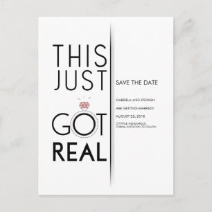 Carte Postale Faire-part C'Est Juste Réel Drôle Enregistrer la date