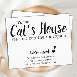 Carte Postale Faire-part C'est La Maison du Chat Nous payons des Animaux de