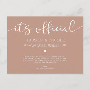 Carte Postale Faire-part C'est l'annonce officielle de mariage après une fu