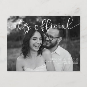 Carte Postale Faire-part C'est le Mariage photo officiel de Elopement