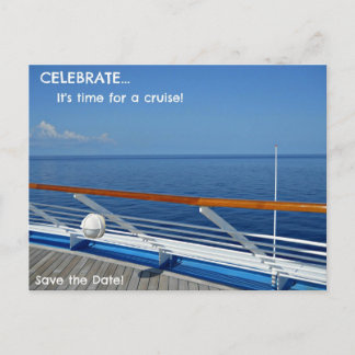 Carte Postale Faire-part C'est l'heure d'une croisière... Réservez la date