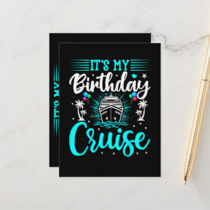 Carte Postale Faire-part C'est mon anniversaire de croisière - Anniversaire