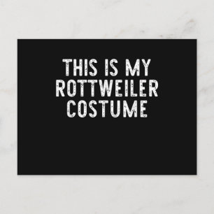 Carte Postale Faire-part C'est mon costume de chien Rottweiler pour Hallowe