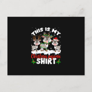 Carte Postale Faire-part C'Est Mon Don Pajama Père Noël Chèvre Lover