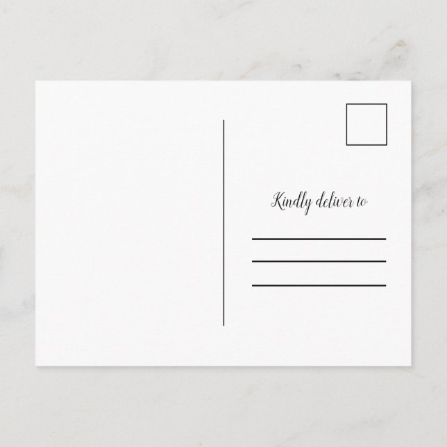 Carte Postale Faire-part C'est officiel Annonce de photo de mariage en fuit (Dos)