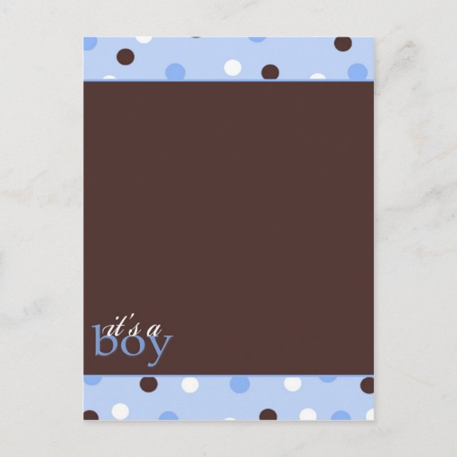 Carte Postale Faire-part C'est un garçon ! (Devant)