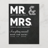 Chalkboard Chalk M. & Mme Wedding Enregistrer la d