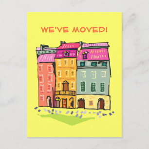 Carte Postale Faire-part Chambre de rangée nous avons déplacé le changement