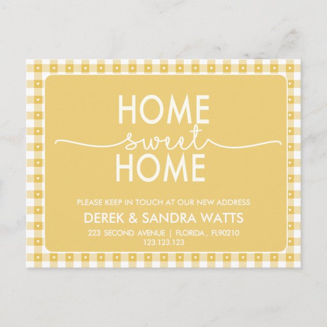 Carte Postale Faire-part Change of address we have moved house rustic (Devant)