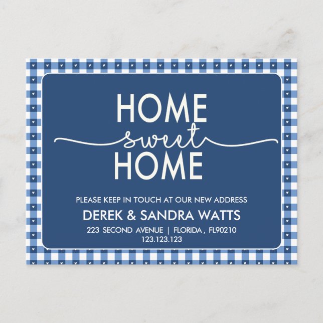 Carte Postale Faire-part Change of address we have moved house rustic (Devant)