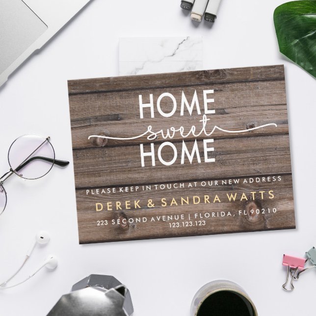 Carte Postale Faire-part Change of address we have moved house tropical (Créateur téléchargé)