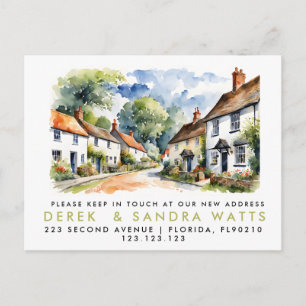 Carte Postale Faire-part changement d'adresse, annonce de déménagement du v