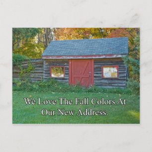 Carte Postale Faire-part Changement d'adresse - couleurs d'automne