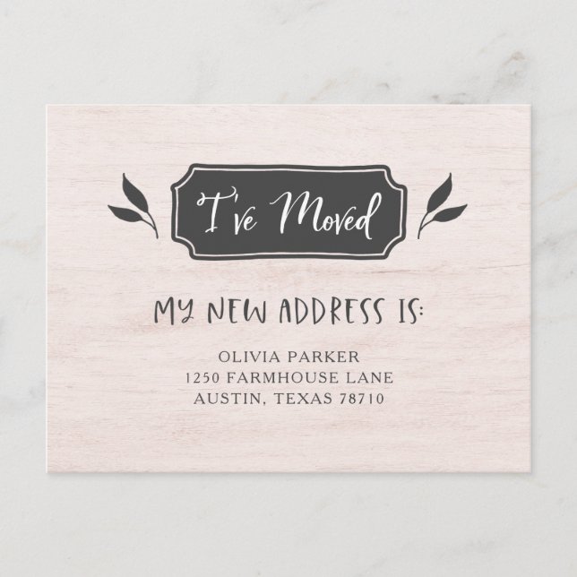 Carte Postale Faire-part Changement d'adresse de la ferme | (Devant)