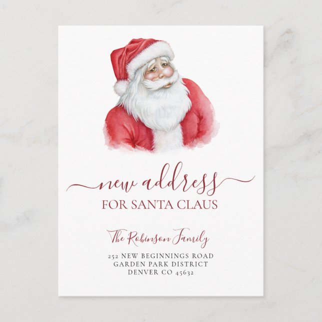 Carte Postale Faire-part Changement d'adresse de Noël vacances déménagement (Devant)