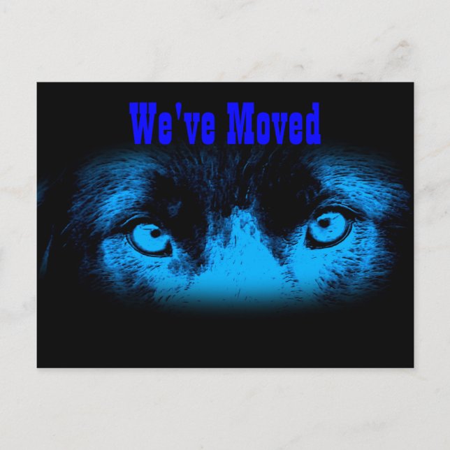 Carte Postale Faire-part Changement d'adresse des yeux intenses (Devant)