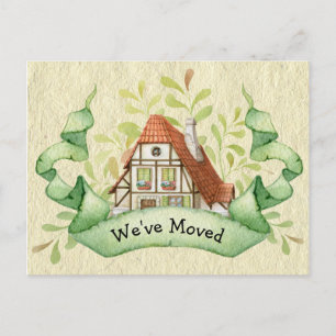 Carte Postale Faire-part Changement d'adresse du chalet vintage