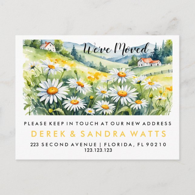 Carte Postale Faire-part Changement d'adresse élégant nous avons déménagé  (Devant)