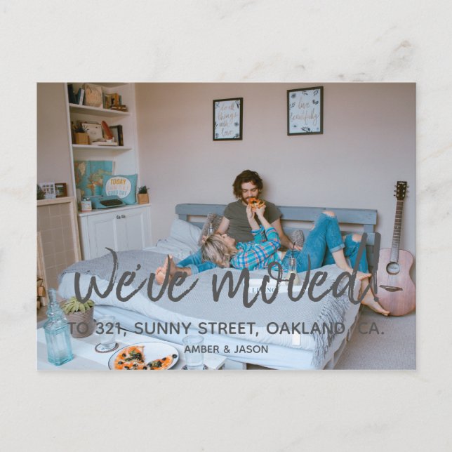 Carte Postale Faire-part changement d'adresse hipster moderne (Devant)