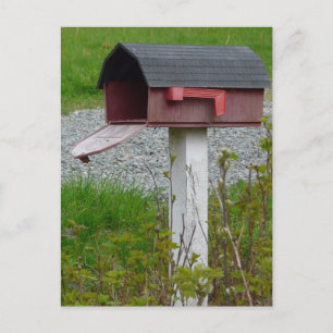 Carte Postale Faire-part Changement d'adresse la boîte aux lettres rurale