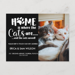 Carte Postale Faire-part Changement d'adresse nous avons déménagé la maison