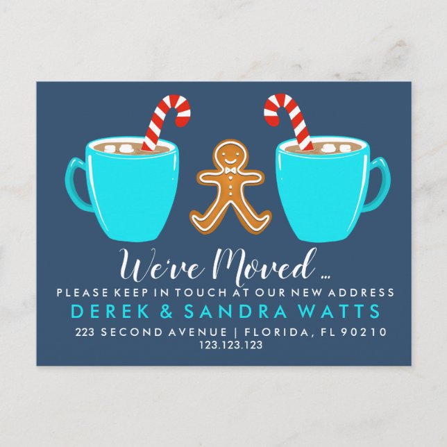 Carte Postale Faire-part Changement d'adresse nous avons déménagé Noël Anno (Devant)