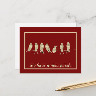Carte Postale Faire-part Changement d'adresse nouvelle Perch noire