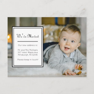 Carte Postale Faire-part Changement d'adresse Photo classique avec message