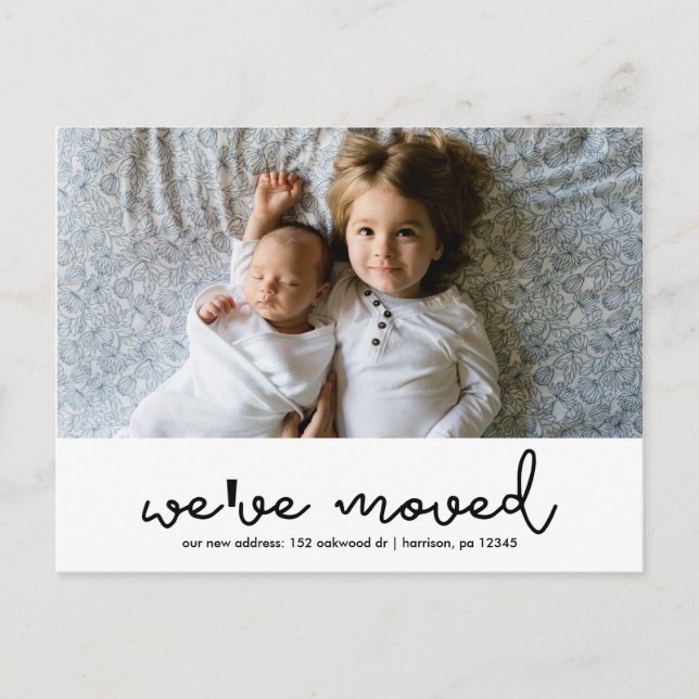 Carte Postale Faire-part Changement d'adresse Photo moderne (Devant)