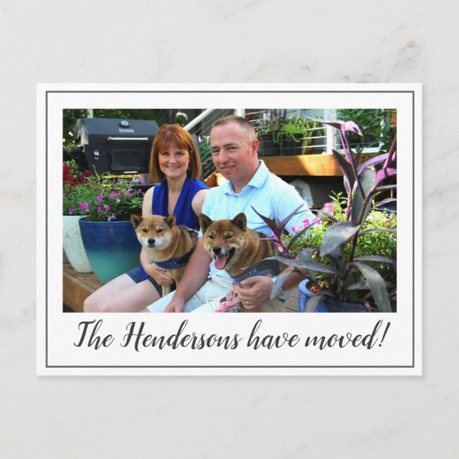 Carte Postale Faire-part Changement d'adresse photo moderne (Devant)