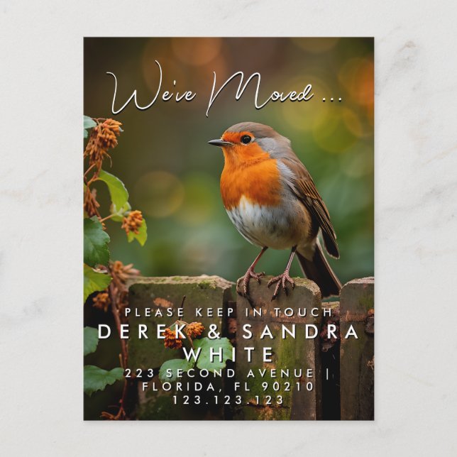 Carte Postale Faire-part Changement d'adresse que nous avons déplacé (Devant)
