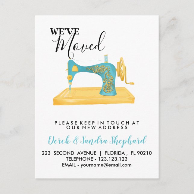 Carte Postale Faire-part Changement d'adresse que nous avons déplacé machin (Devant)