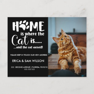 Carte Postale Faire-part Changement d'adresse que nous avons déplacé maison