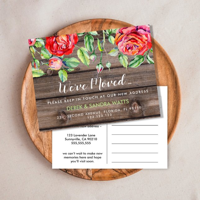 Carte Postale Faire-part Changement d'adresse que nous avons déplacé maison (Créateur téléchargé)