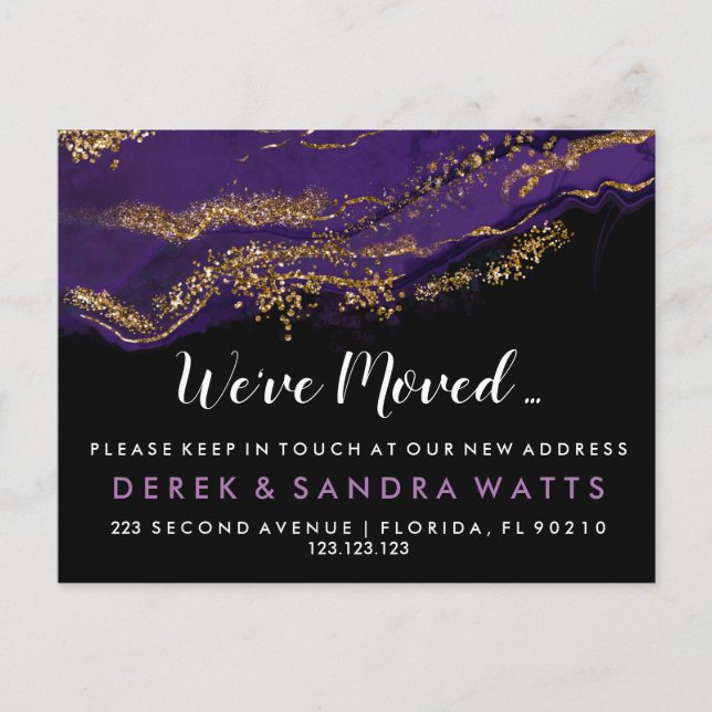 Carte Postale Faire-part Changement d'adresse que nous avons déplacé maison (Devant)