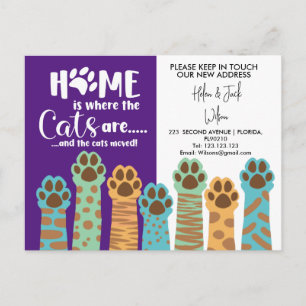 Carte Postale Faire-part Changement d'adresse que nous avons déplacé maison