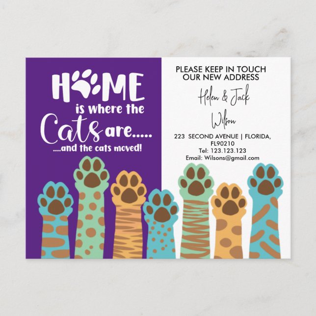 Carte Postale Faire-part Changement d'adresse que nous avons déplacé maison (Devant)