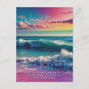 Carte Postale Faire-part Changement d'adresse que nous avons déplacé océan