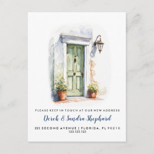Carte Postale Faire-part Changement d'adresse que nous avons déplacé porte 
